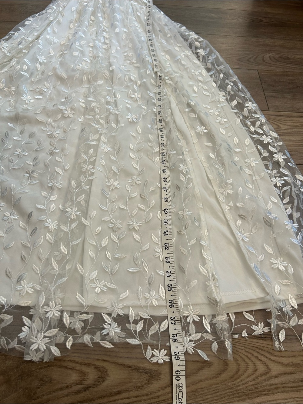 Baltic Born White Embroidered Floral Mesh Maxi Dress Small Cottagecore - Picture 5 of 11
